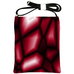 Red Abstract Background Shoulder Sling Bags by Simbadda