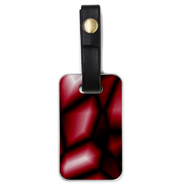 Red Abstract Background Luggage Tags (One Side) 