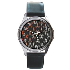 Cadenas Chinas Abstract Design Pattern Round Metal Watch by Simbadda