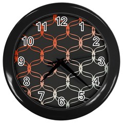 Cadenas Chinas Abstract Design Pattern Wall Clocks (black) by Simbadda