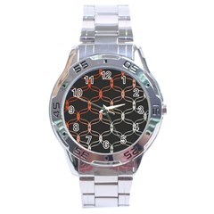 Cadenas Chinas Abstract Design Pattern Stainless Steel Analogue Watch by Simbadda