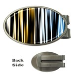 Digitally Created Striped Abstract Background Texture Money Clips (Oval)  Front