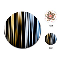 Digitally Created Striped Abstract Background Texture Playing Cards (round)  by Simbadda