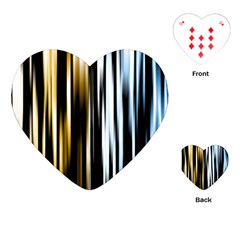 Digitally Created Striped Abstract Background Texture Playing Cards (heart)  by Simbadda