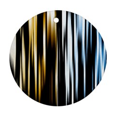 Digitally Created Striped Abstract Background Texture Round Ornament (two Sides) by Simbadda