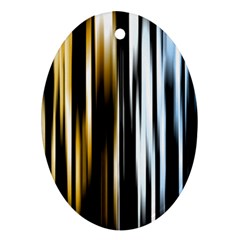 Digitally Created Striped Abstract Background Texture Oval Ornament (two Sides) by Simbadda