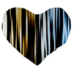 Digitally Created Striped Abstract Background Texture Large 19  Premium Heart Shape Cushions by Simbadda