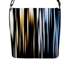 Digitally Created Striped Abstract Background Texture Flap Messenger Bag (l)  by Simbadda