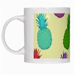 Colorful Pineapples Wallpaper Background White Mugs by Simbadda