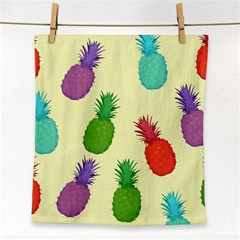 Colorful Pineapples Wallpaper Background Face Towel by Simbadda