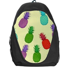 Colorful Pineapples Wallpaper Background Backpack Bag by Simbadda