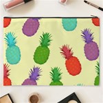 Colorful Pineapples Wallpaper Background Cosmetic Bag (XXXL)  Back