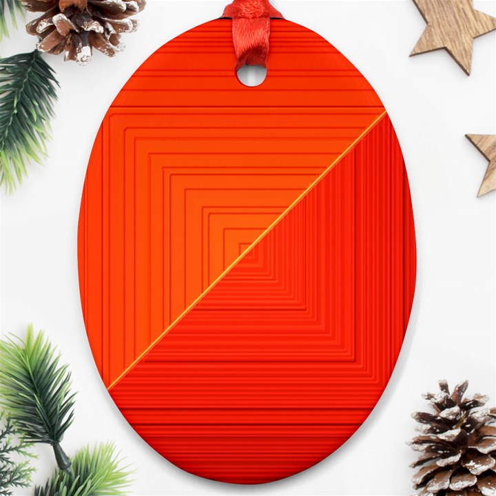 Abstract Clutter Baffled Field Ornament (Oval)