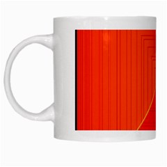 Abstract Clutter Baffled Field White Mugs by Simbadda