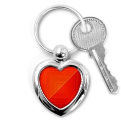 Abstract Clutter Baffled Field Key Chains (heart)  by Simbadda