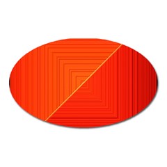 Abstract Clutter Baffled Field Oval Magnet by Simbadda