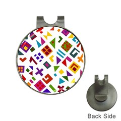 A Colorful Modern Illustration For Lovers Hat Clips With Golf Markers by Simbadda