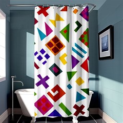 A Colorful Modern Illustration For Lovers Shower Curtain 36  X 72  (stall)  by Simbadda