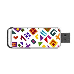 A Colorful Modern Illustration For Lovers Portable Usb Flash (one Side) by Simbadda