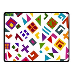 A Colorful Modern Illustration For Lovers Double Sided Fleece Blanket (small)  by Simbadda