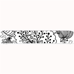 Black Abstract Floral Background Small Bar Mats by Simbadda