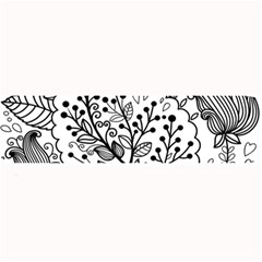 Black Abstract Floral Background Large Bar Mats by Simbadda