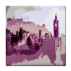 Abstract Painting Edinburgh Capital Of Scotland Tile Coasters by Simbadda