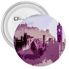 Abstract Painting Edinburgh Capital Of Scotland 3  Buttons by Simbadda