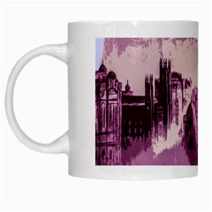 Abstract Painting Edinburgh Capital Of Scotland White Mugs by Simbadda