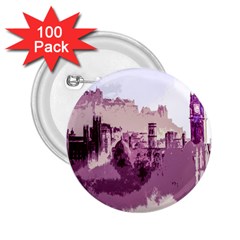 Abstract Painting Edinburgh Capital Of Scotland 2 25  Buttons (100 Pack)  by Simbadda