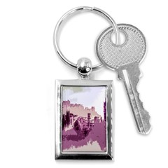 Abstract Painting Edinburgh Capital Of Scotland Key Chains (rectangle)  by Simbadda