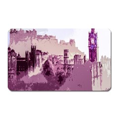 Abstract Painting Edinburgh Capital Of Scotland Magnet (rectangular) by Simbadda