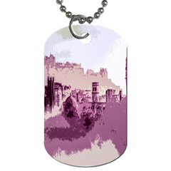 Abstract Painting Edinburgh Capital Of Scotland Dog Tag (two Sides) by Simbadda