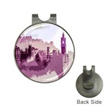 Abstract Painting Edinburgh Capital Of Scotland Hat Clips with Golf Markers Front