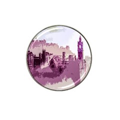 Abstract Painting Edinburgh Capital Of Scotland Hat Clip Ball Marker (4 Pack) by Simbadda