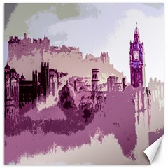 Abstract Painting Edinburgh Capital Of Scotland Canvas 12  X 12   by Simbadda