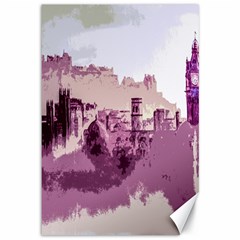 Abstract Painting Edinburgh Capital Of Scotland Canvas 12  X 18   by Simbadda