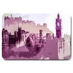 Abstract Painting Edinburgh Capital Of Scotland Large Doormat  by Simbadda