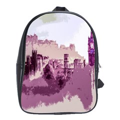 Abstract Painting Edinburgh Capital Of Scotland School Bags(large)  by Simbadda