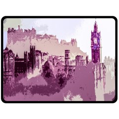 Abstract Painting Edinburgh Capital Of Scotland Fleece Blanket (large)  by Simbadda