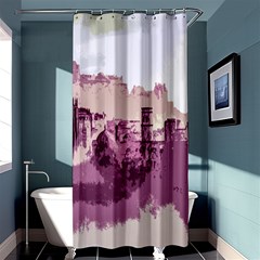 Abstract Painting Edinburgh Capital Of Scotland Shower Curtain 36  X 72  (stall)  by Simbadda