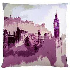 Abstract Painting Edinburgh Capital Of Scotland Standard Flano Cushion Case (one Side) by Simbadda