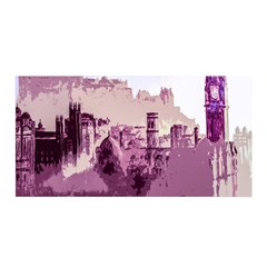 Abstract Painting Edinburgh Capital Of Scotland Satin Wrap by Simbadda