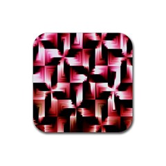 Red And Pink Abstract Background Rubber Coaster (square)  by Simbadda