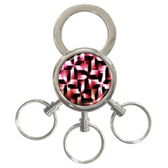 Red And Pink Abstract Background 3-ring Key Chains by Simbadda