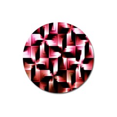 Red And Pink Abstract Background Magnet 3  (round) by Simbadda