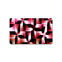 Red And Pink Abstract Background Magnet (name Card) by Simbadda