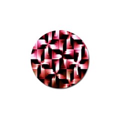 Red And Pink Abstract Background Golf Ball Marker by Simbadda