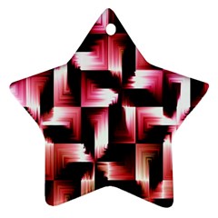 Red And Pink Abstract Background Star Ornament (two Sides) by Simbadda