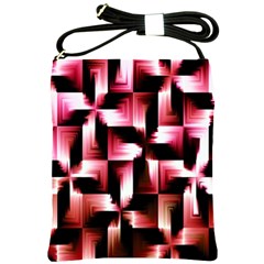 Red And Pink Abstract Background Shoulder Sling Bags by Simbadda